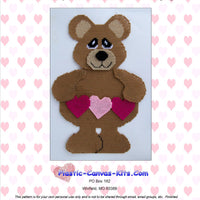 Teddy Bear and Hearts Wall Hanging