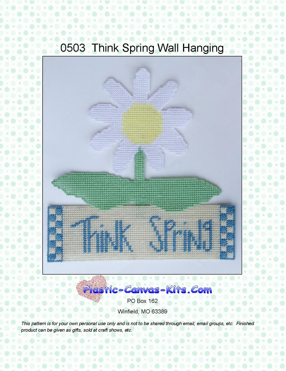 Think Spring Flower Wall Hanging