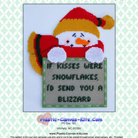 Snowman and Snowflake Kisses Wall Hanging