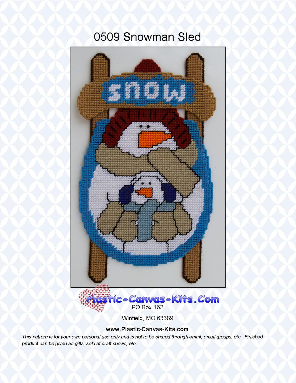 Snowman Sled Wall Hanging