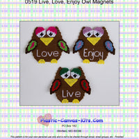 Live, Laugh, Love Owl Magnets