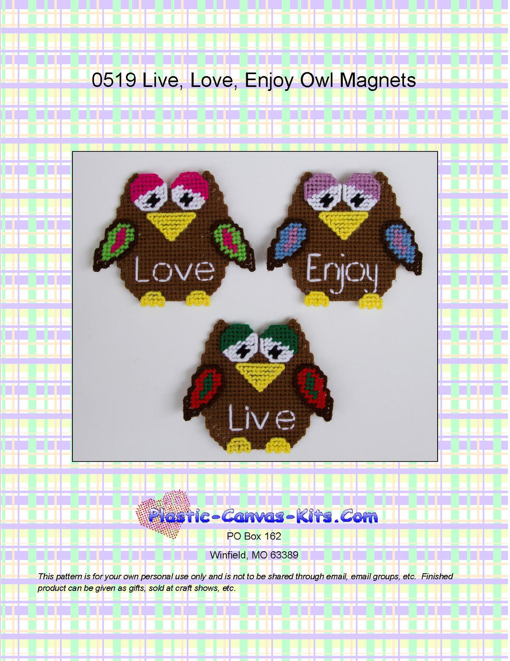 Live, Laugh, Love Owl Magnets