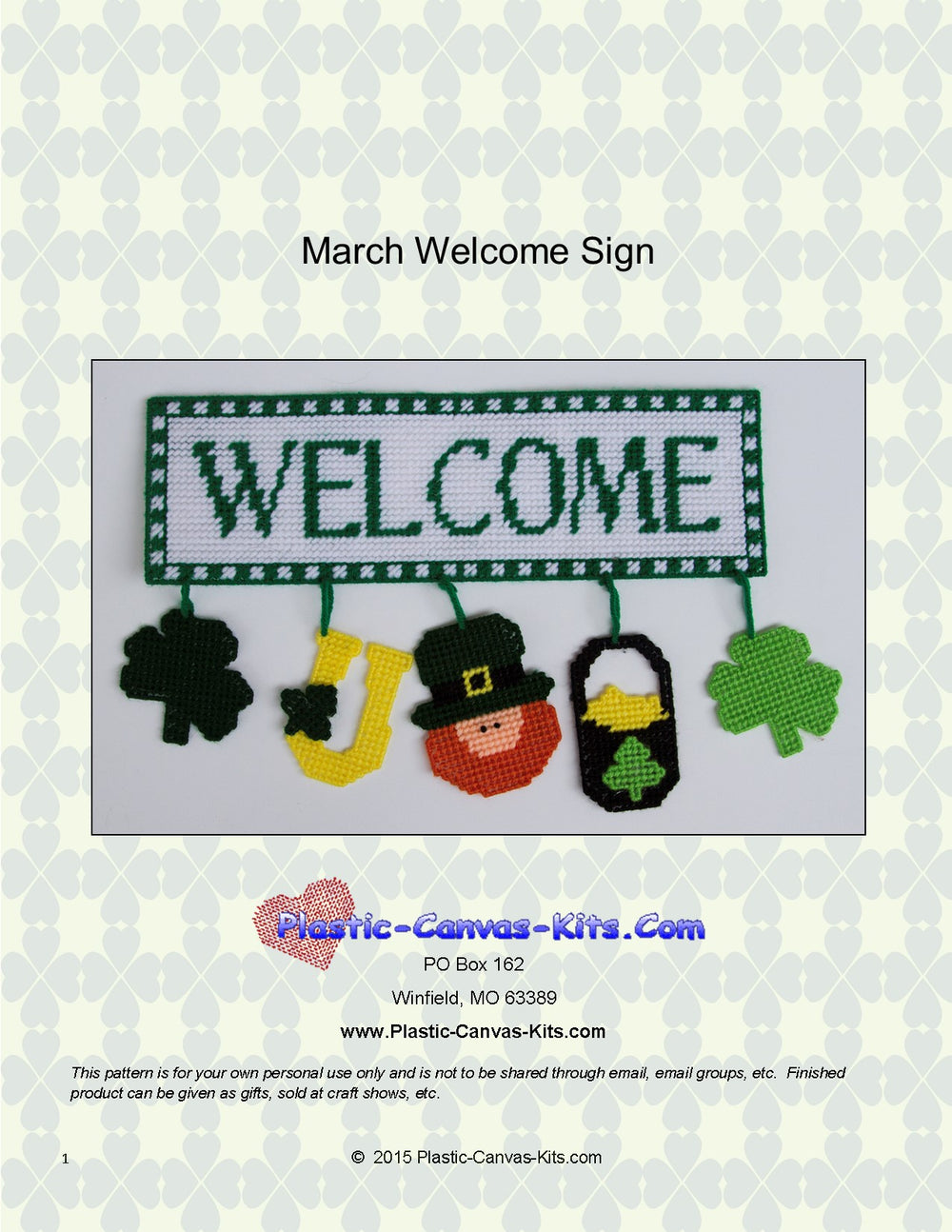 March Welcome Sign
