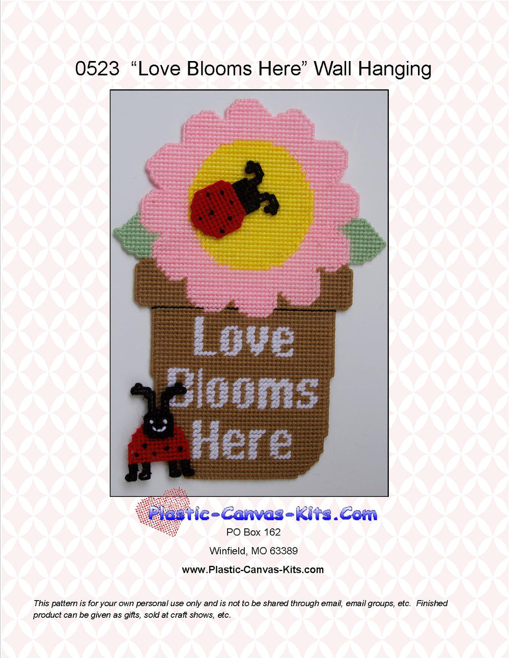 Love Blooms Here Wall Hanging