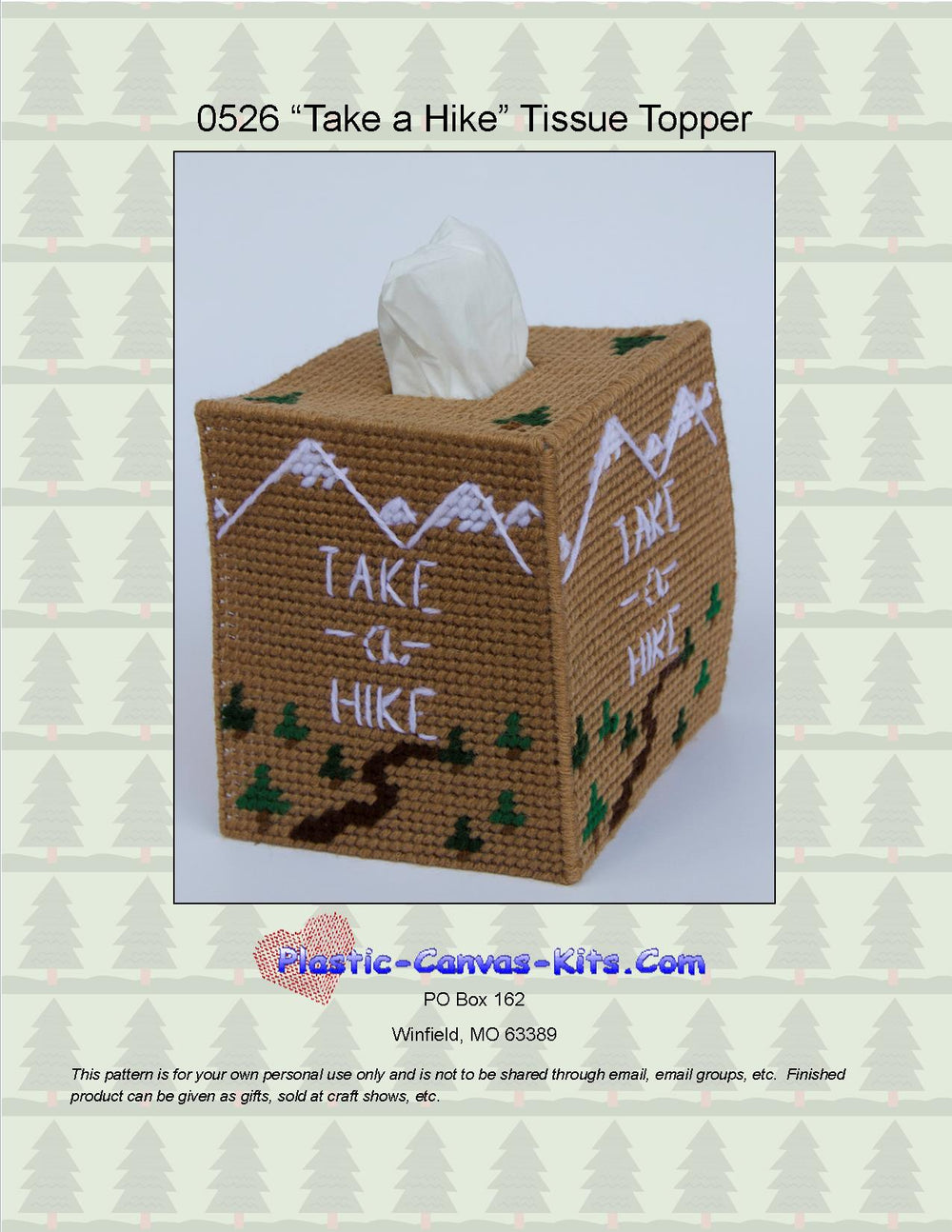 Take a Hike Tissue Topper