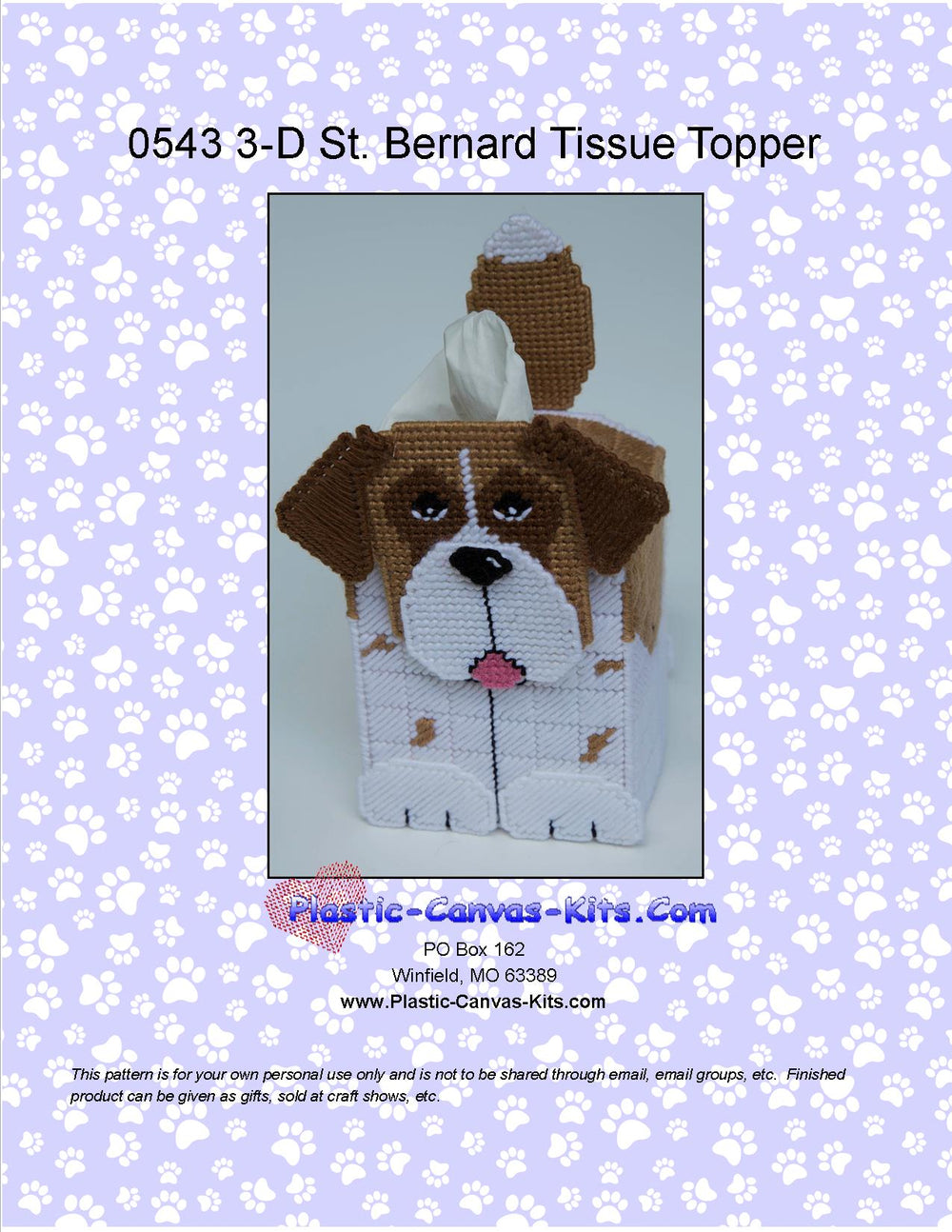 St. Bernard 3-D Tissue Topper