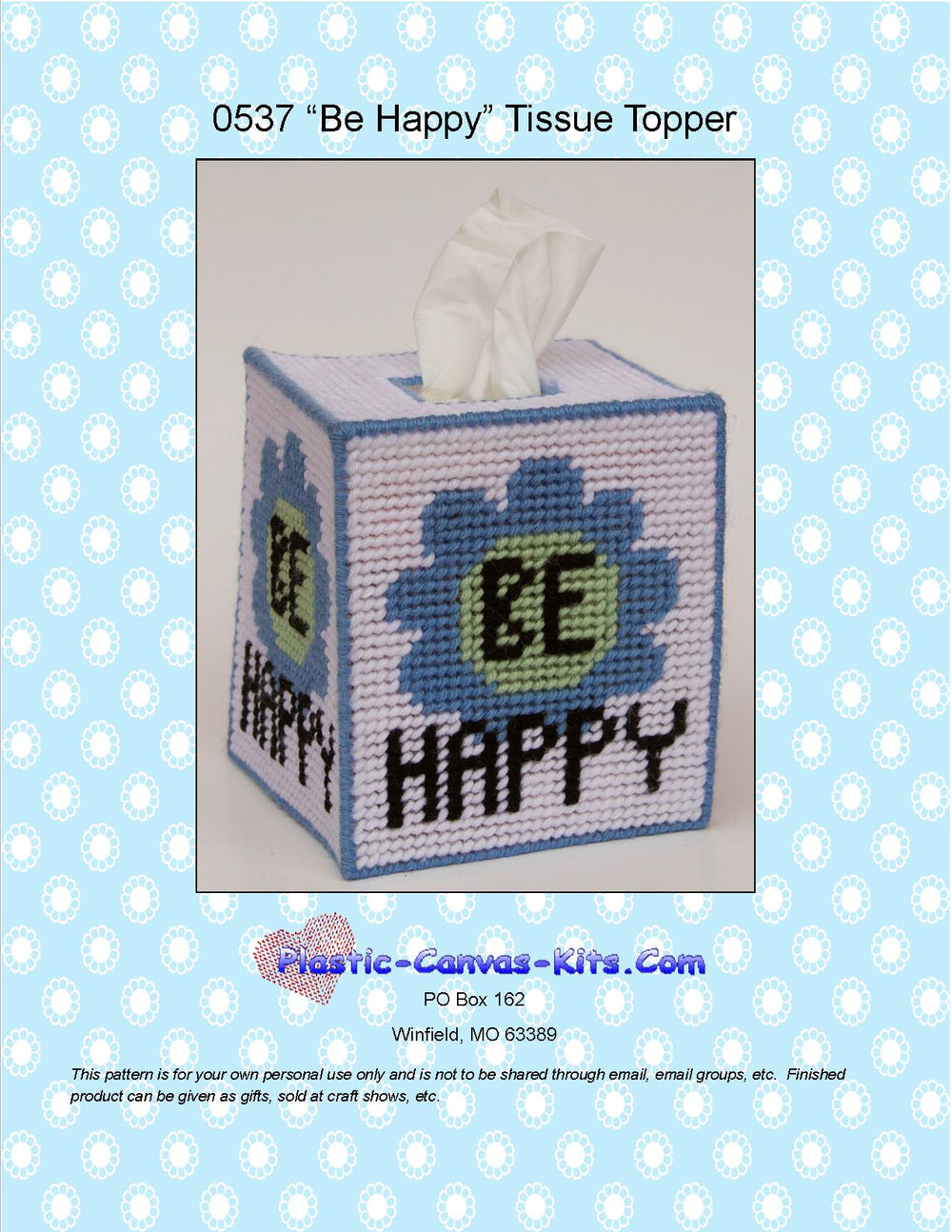 Be Happy Tissue Topper