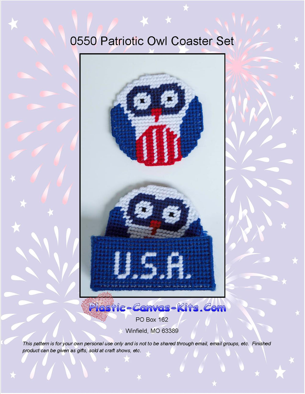 Patriotic Owl Coaster Set