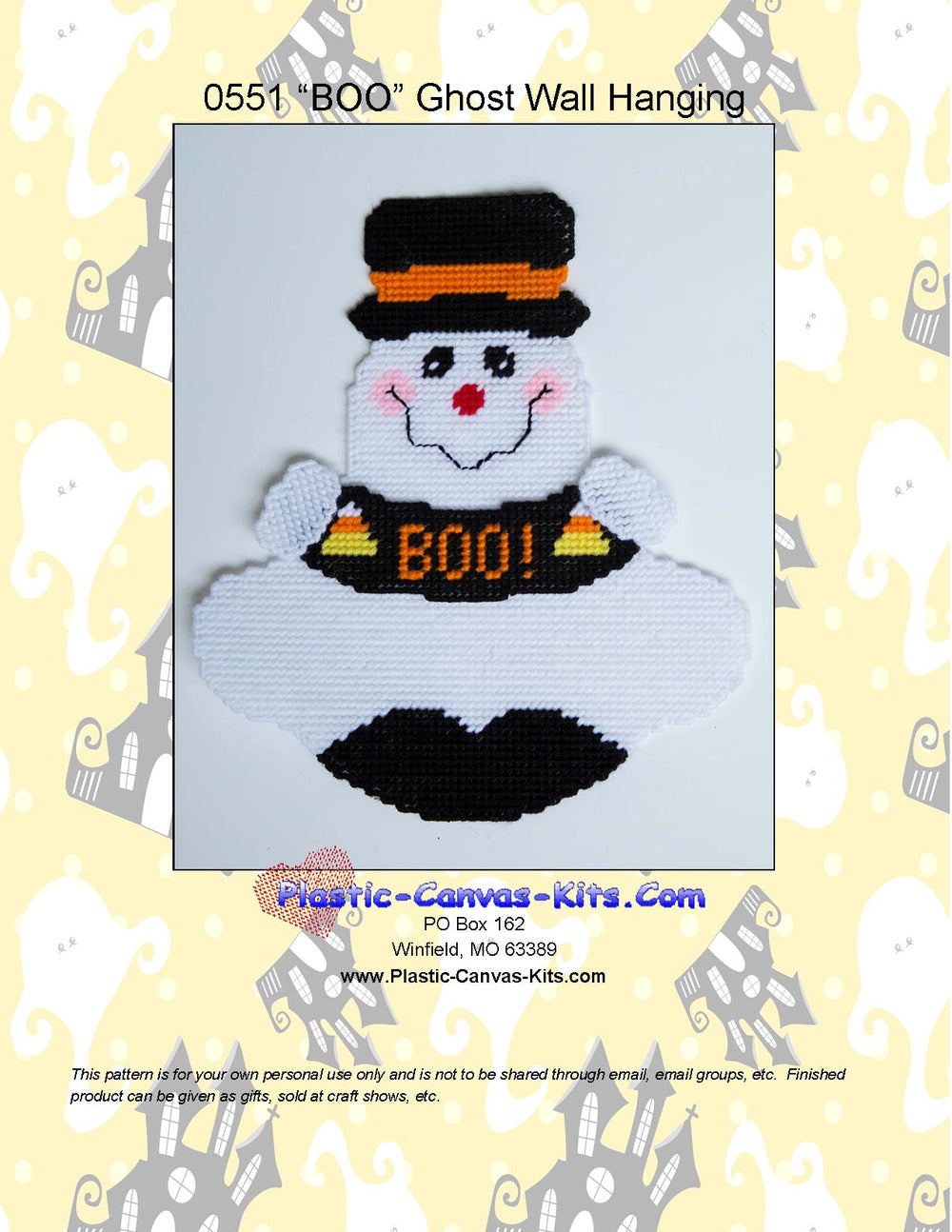 Ghost with Boo Sign Wall Hanging