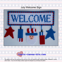 July Welcome Sign