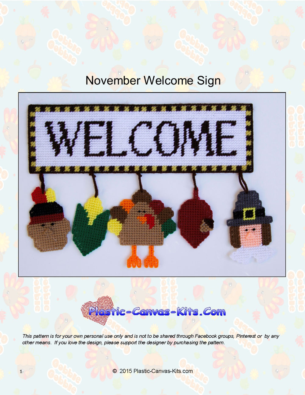 November Welcome Sign