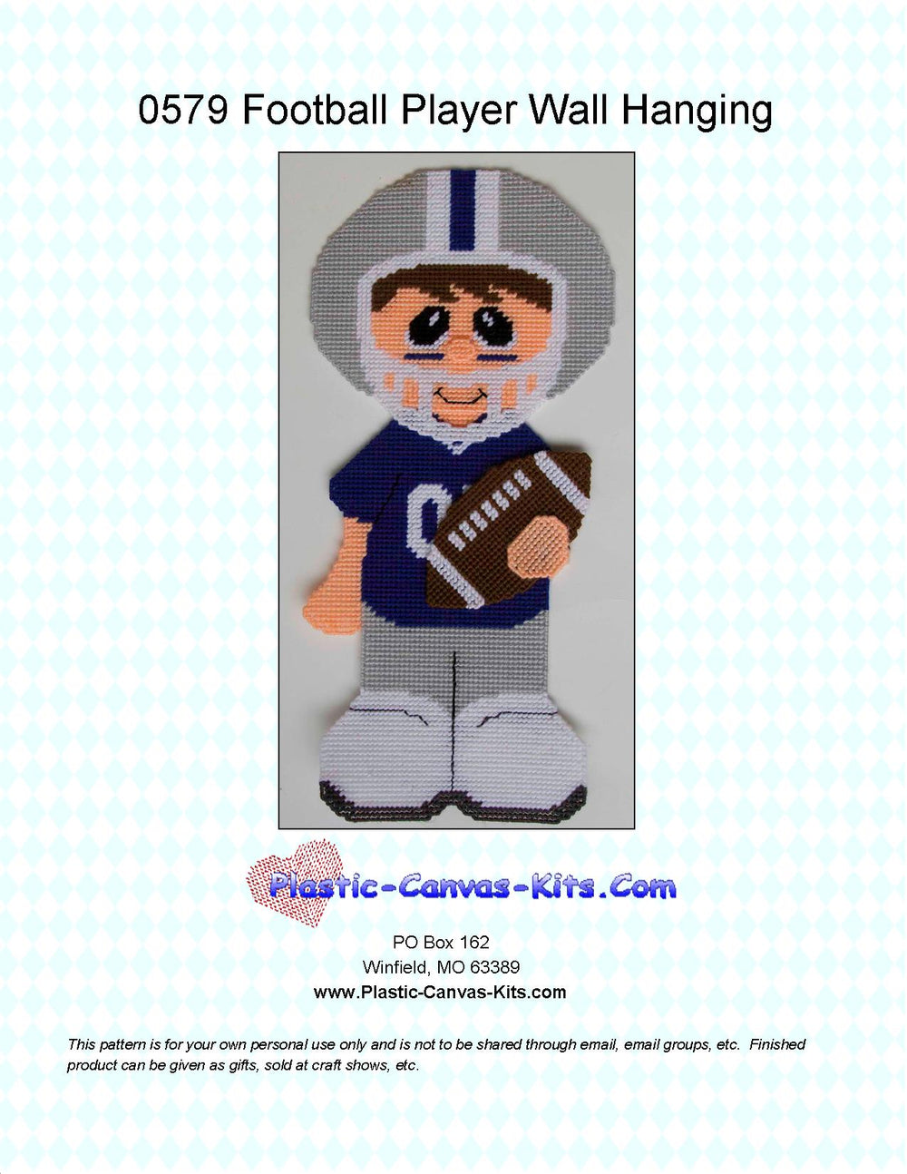 Football Player Wall Hanging