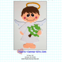 Angel with Christmas Tree Wall Hanging