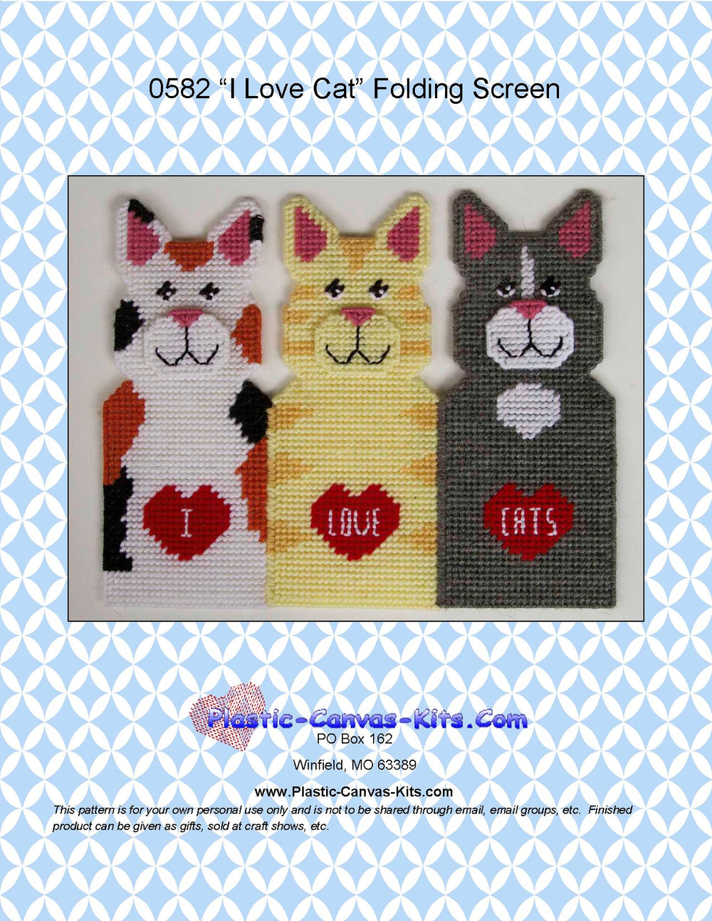 I Love Cats Folding Screen