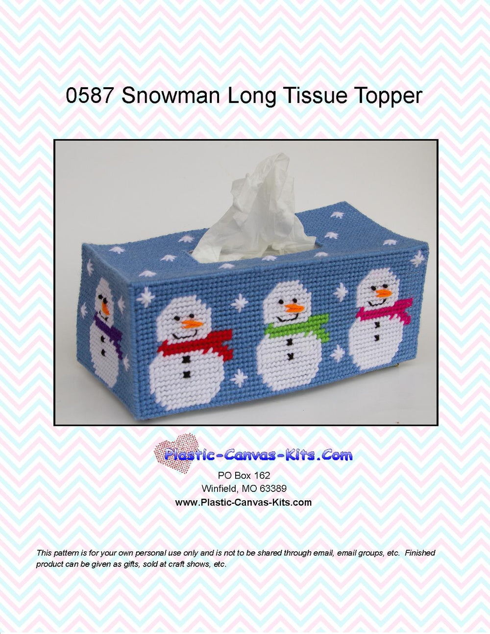 Long Snowman Tissue Topper