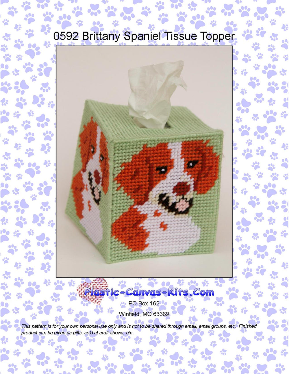 Brittany Spaniel Tissue Topper