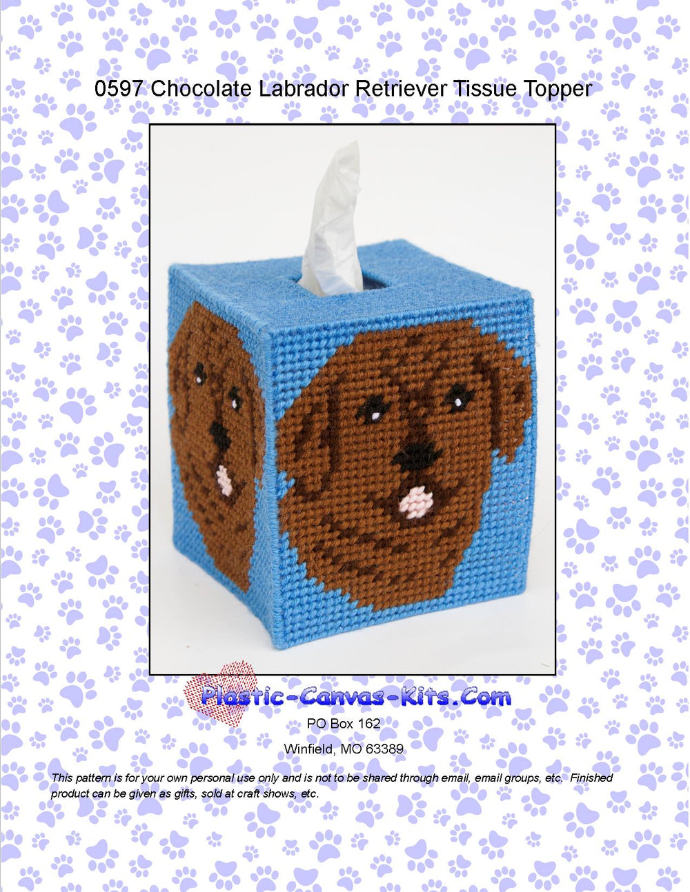 Chocolate Labrador Retriever Tissue Topper