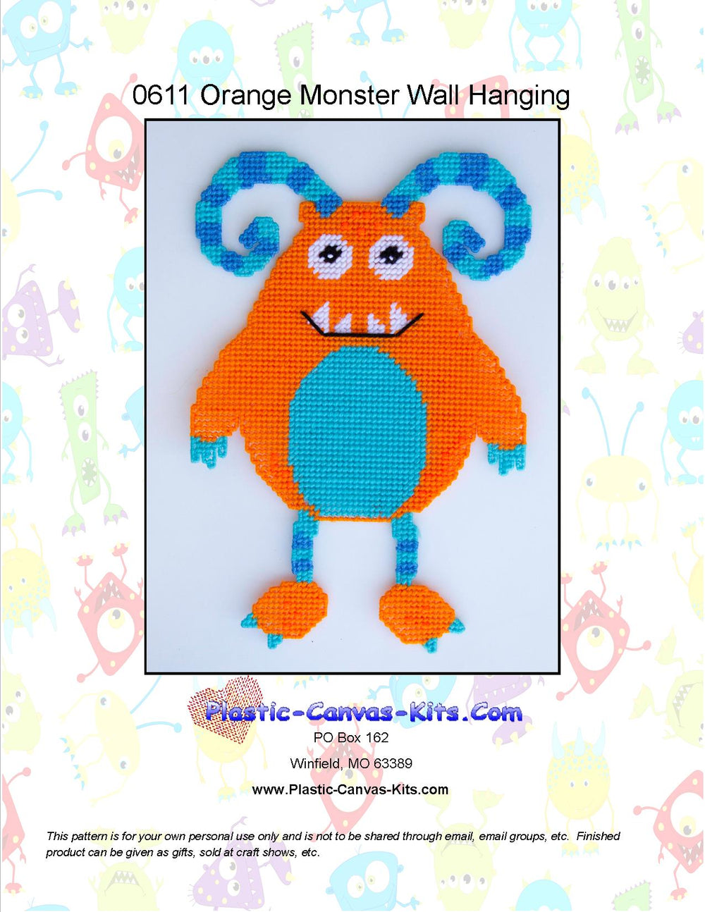 Orange Monster Wall Hanging