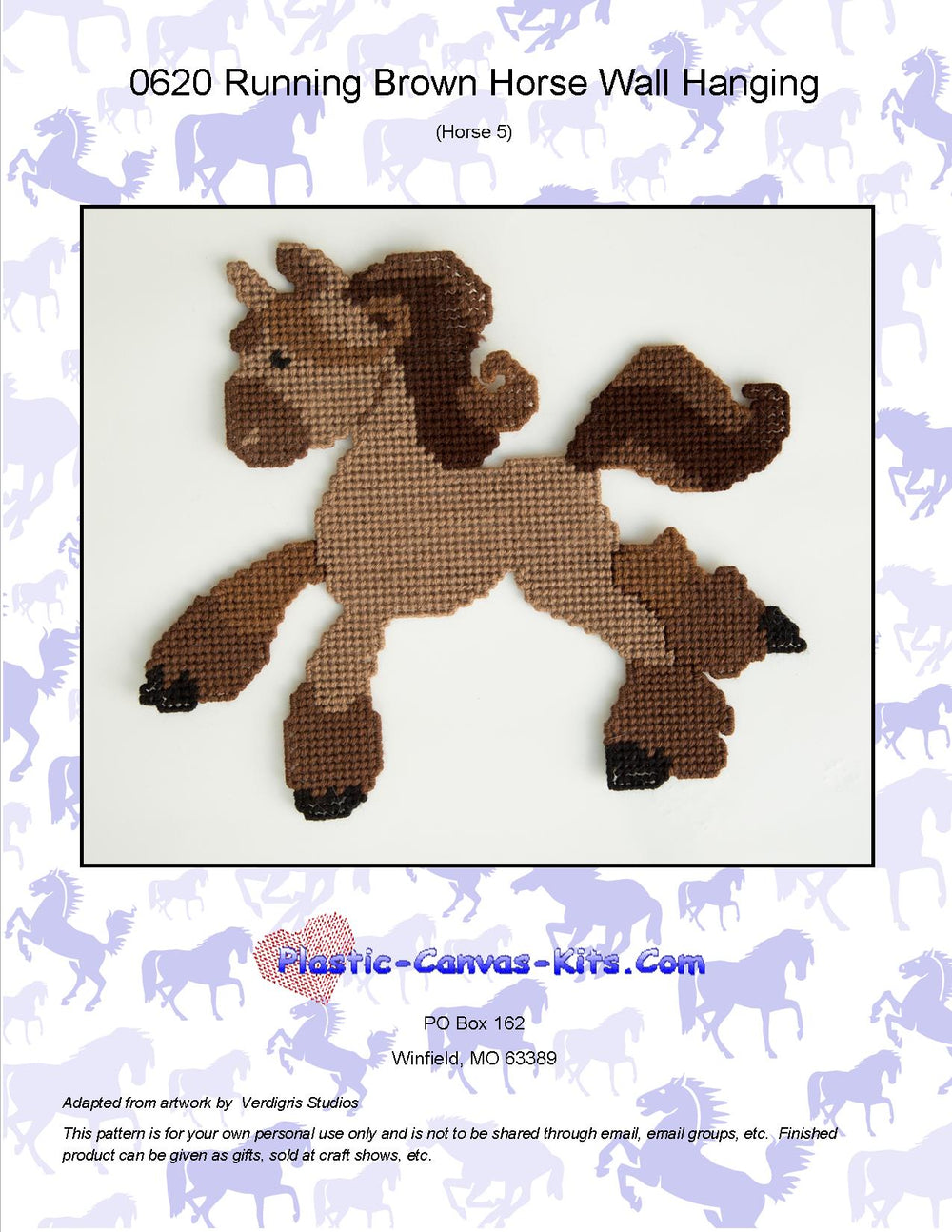 Running Brown Horse Wall Hanging