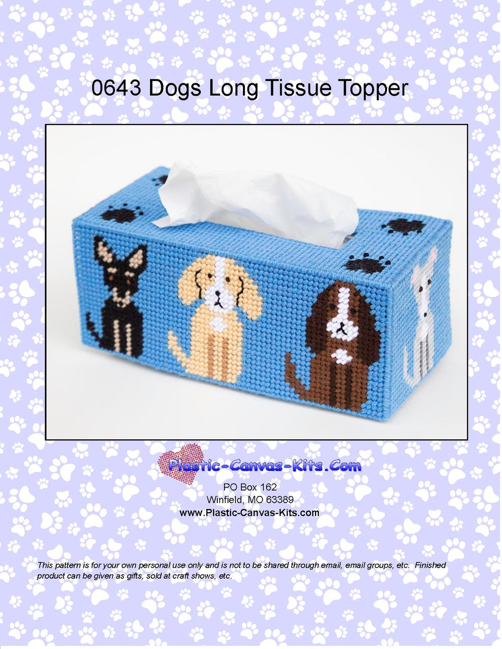 Dogs Long Tissue Topper