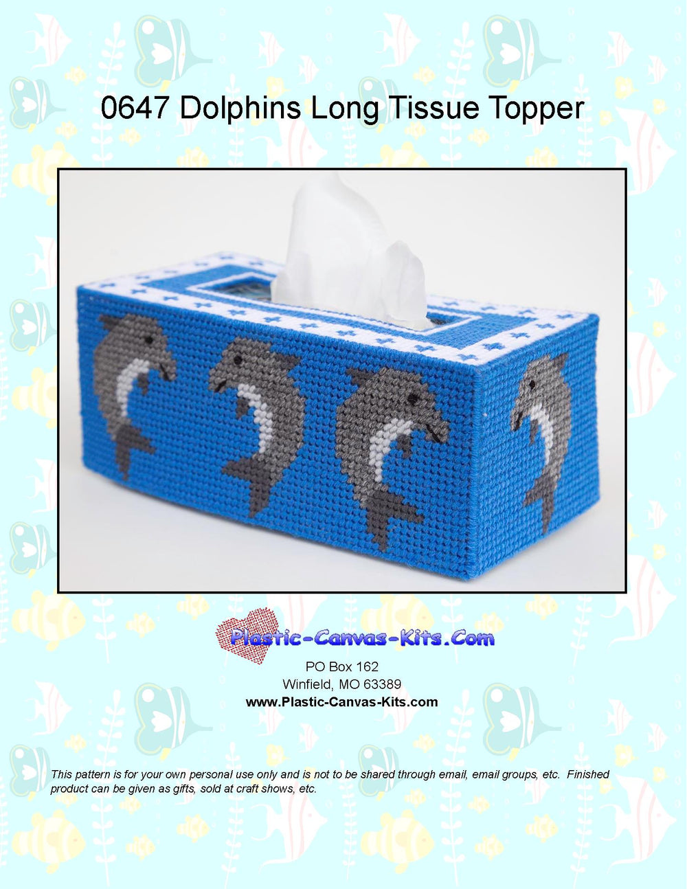 Dolphins Long Tissue Topper
