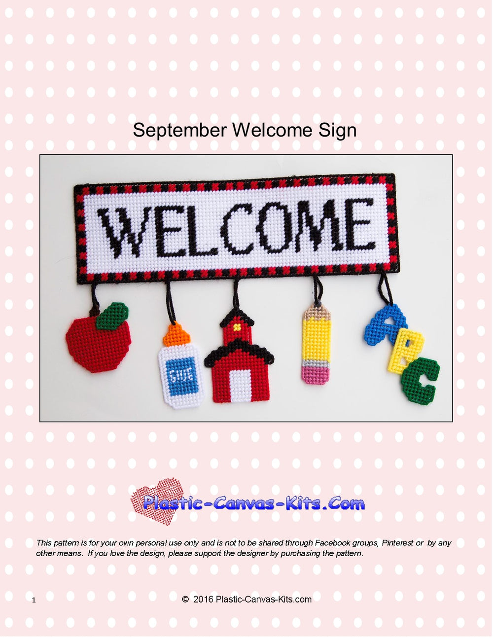 September Welcome Sign