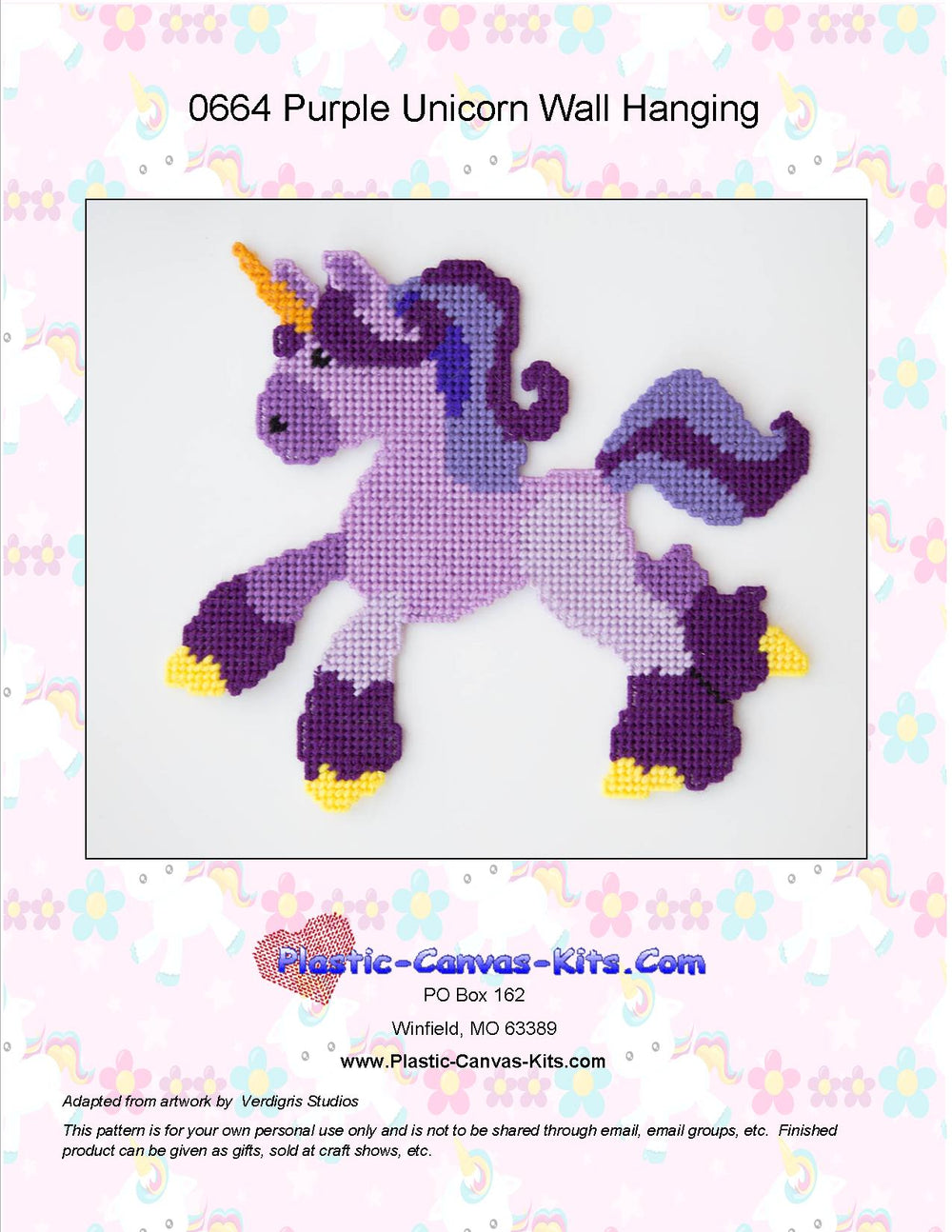 Purple Unicorn Wall Hanging