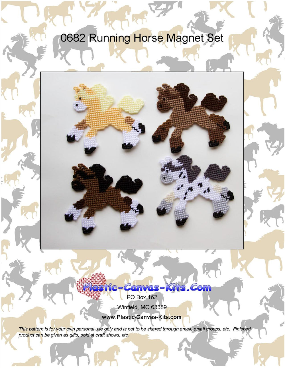 Running Horses Magnet Set