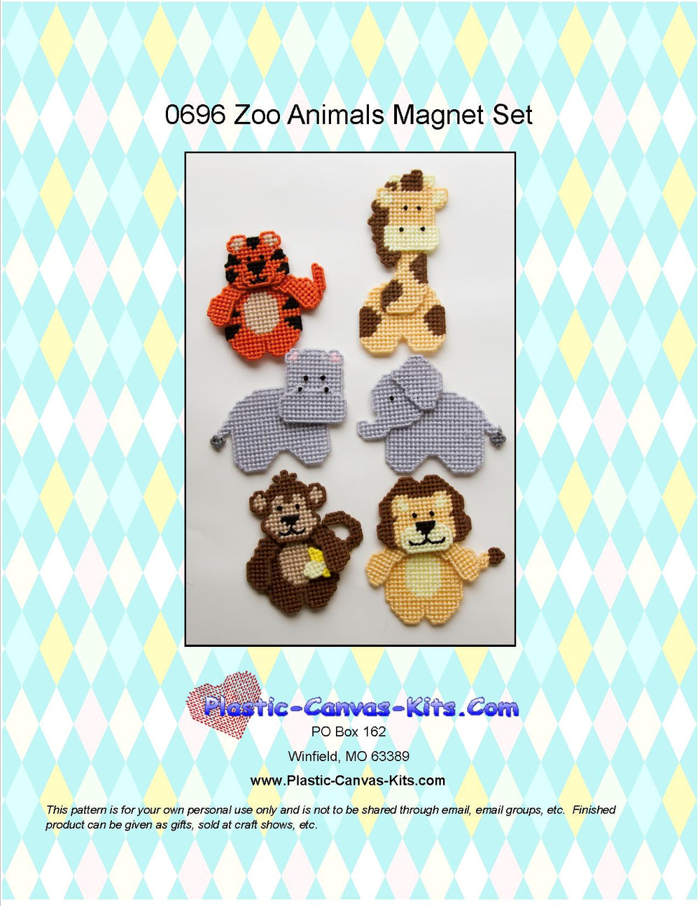 Zoo Animals Magnet Set