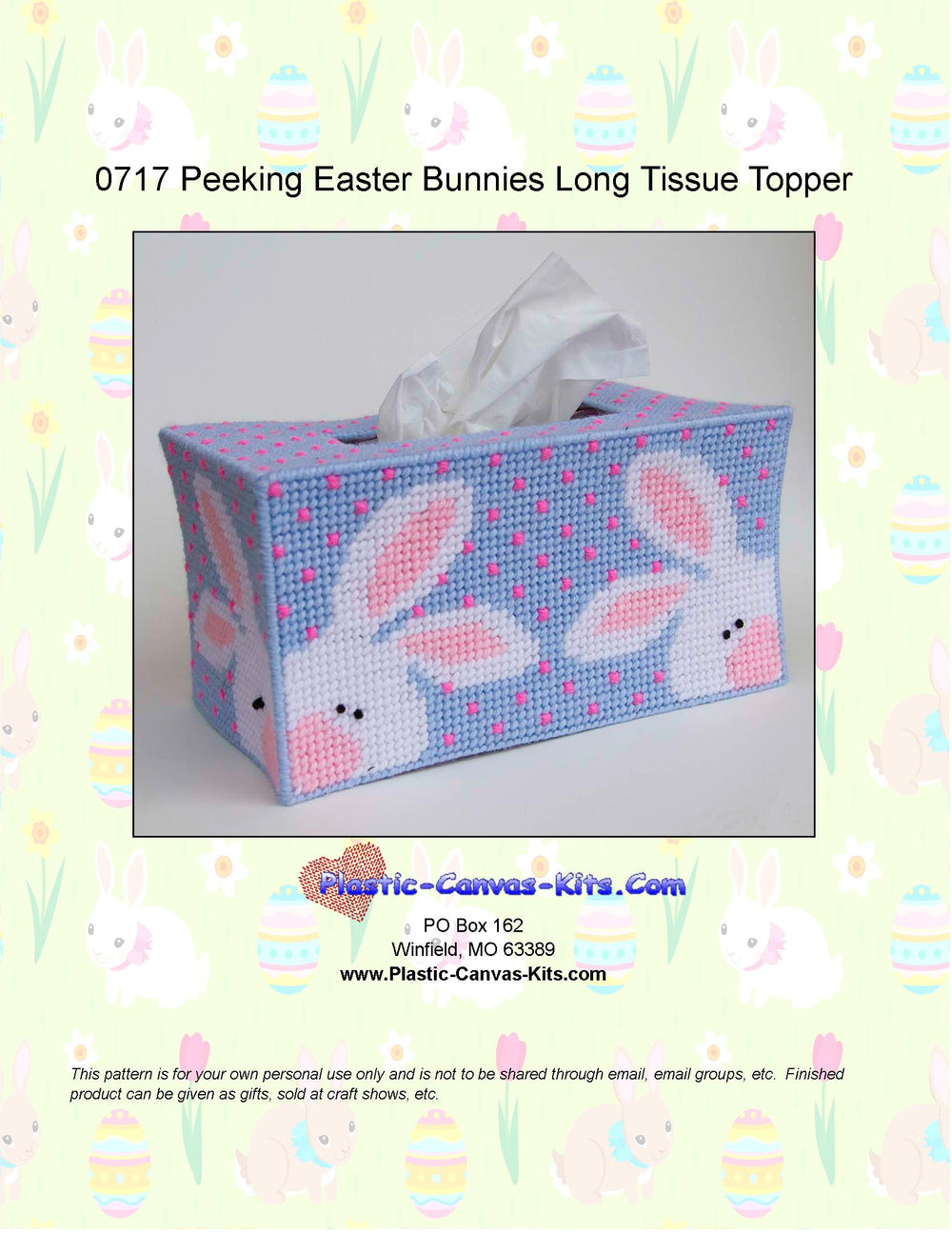 Peeking Bunnies Long Tissue Topper