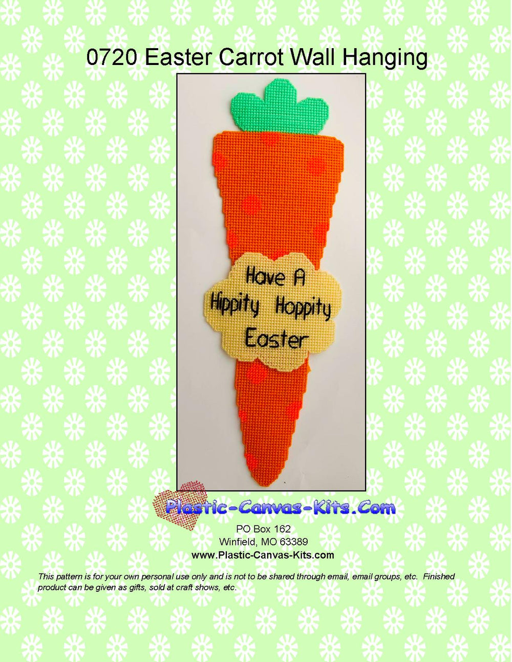 Hippity Hoppity Easter Carrot Wall Hanging