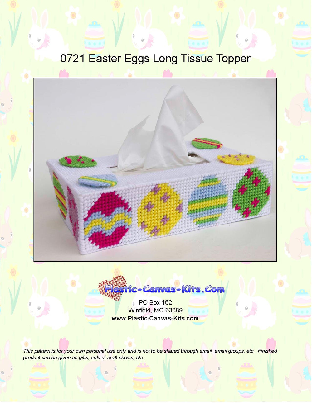 Easter Eggs Long Tissue Topper