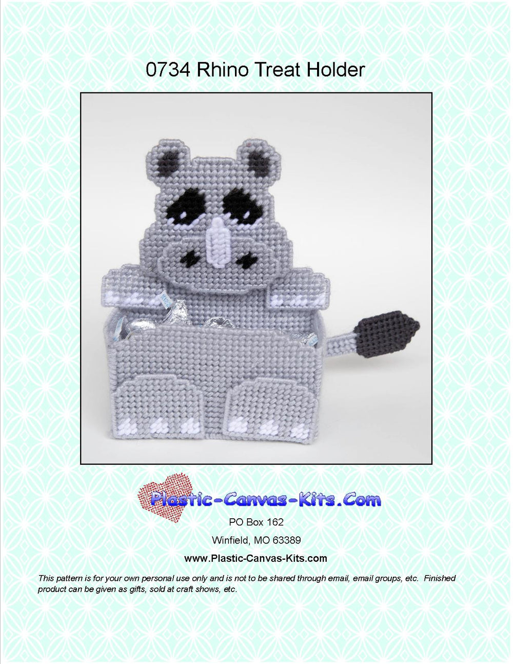 Rhinoceros Treat Holder