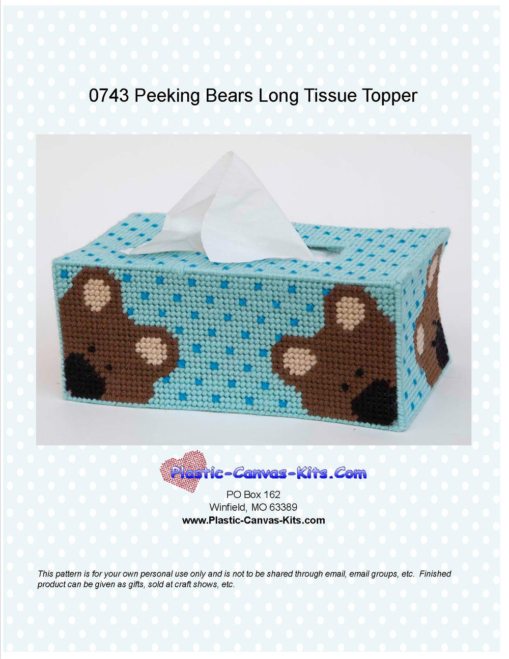 Peeking Bears Long Tissue Topper