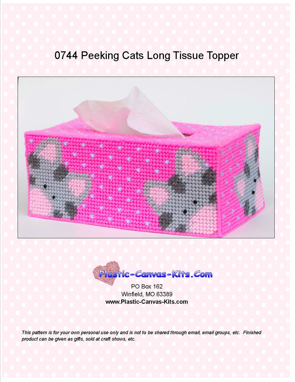 Peeking Cats Long Tissue Topper