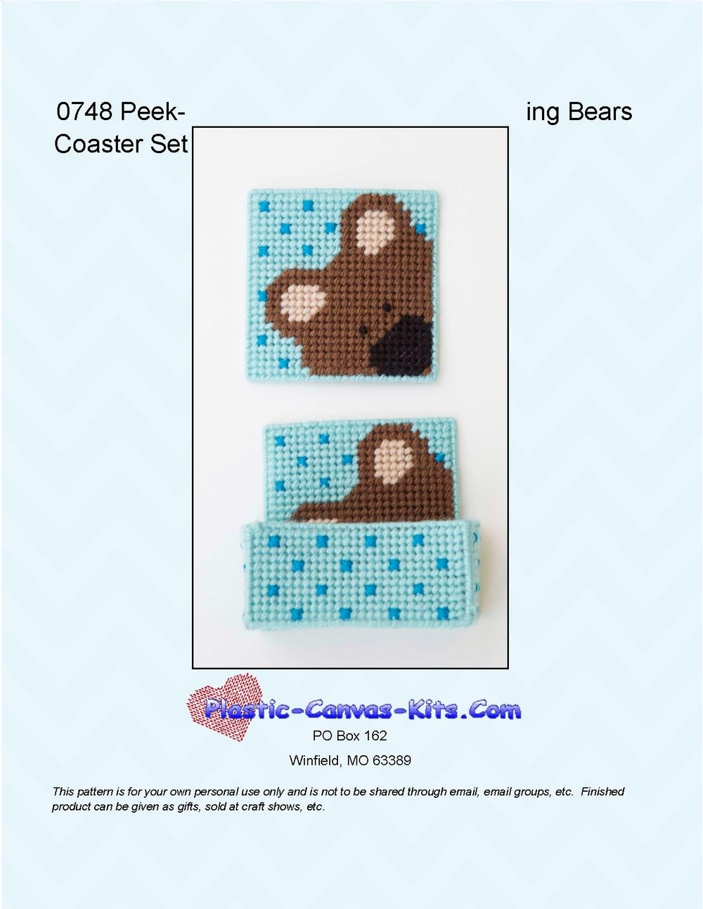 Peeking Bears Coaster Set