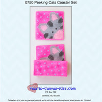 Peeking Cats Coaster Set