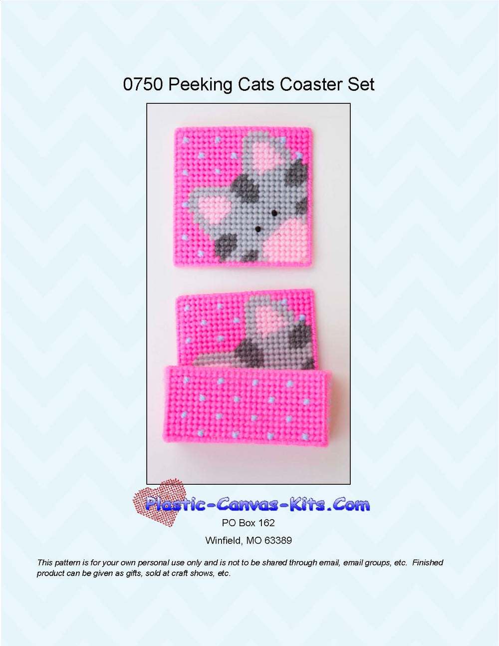 Peeking Cats Coaster Set