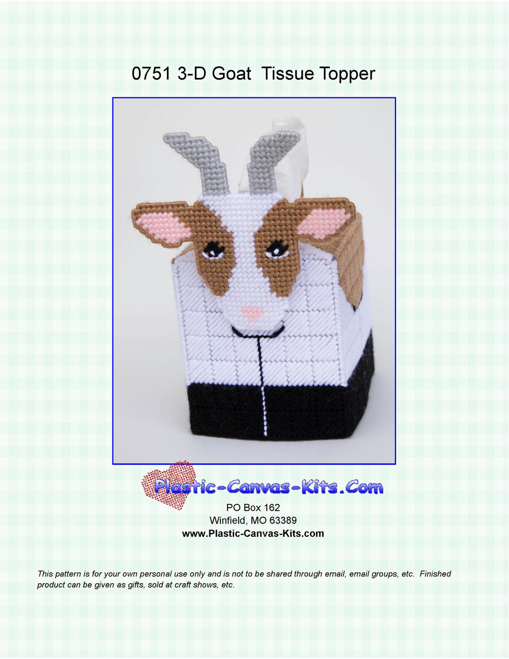 Goat 3-D Tissue Topper