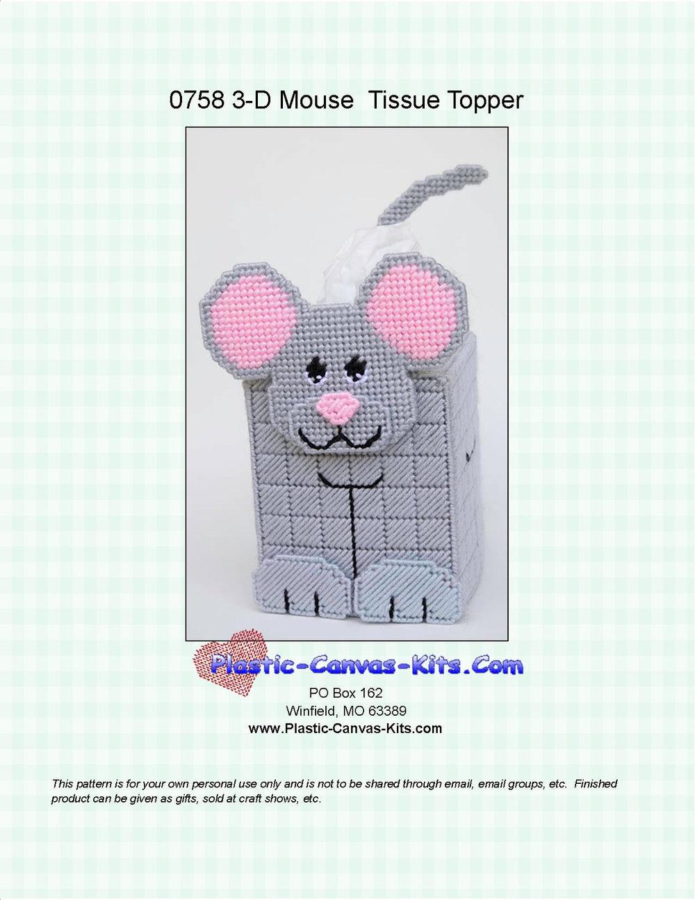 Mouse 3-D Tissue Topper