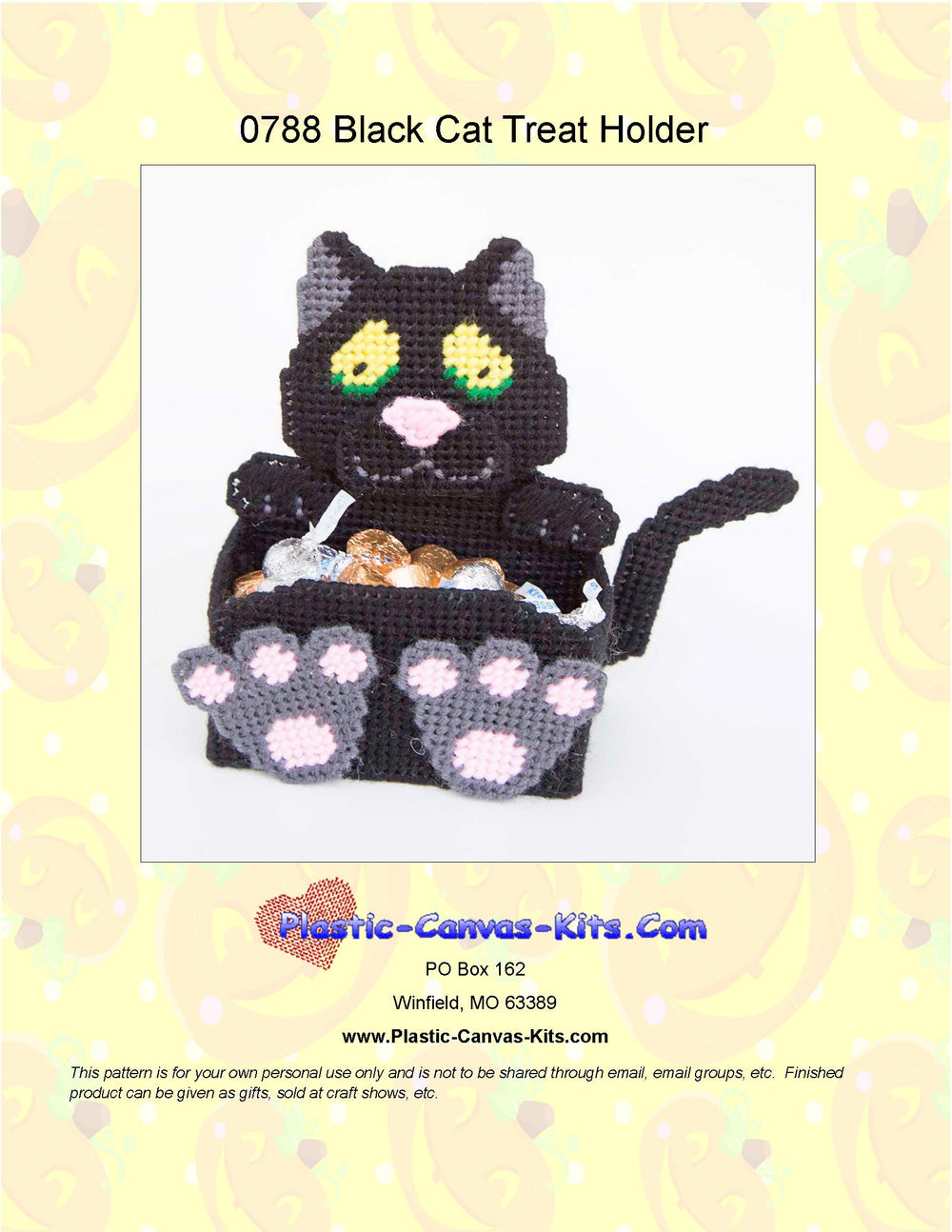 Halloween Black Cat Treat Holder