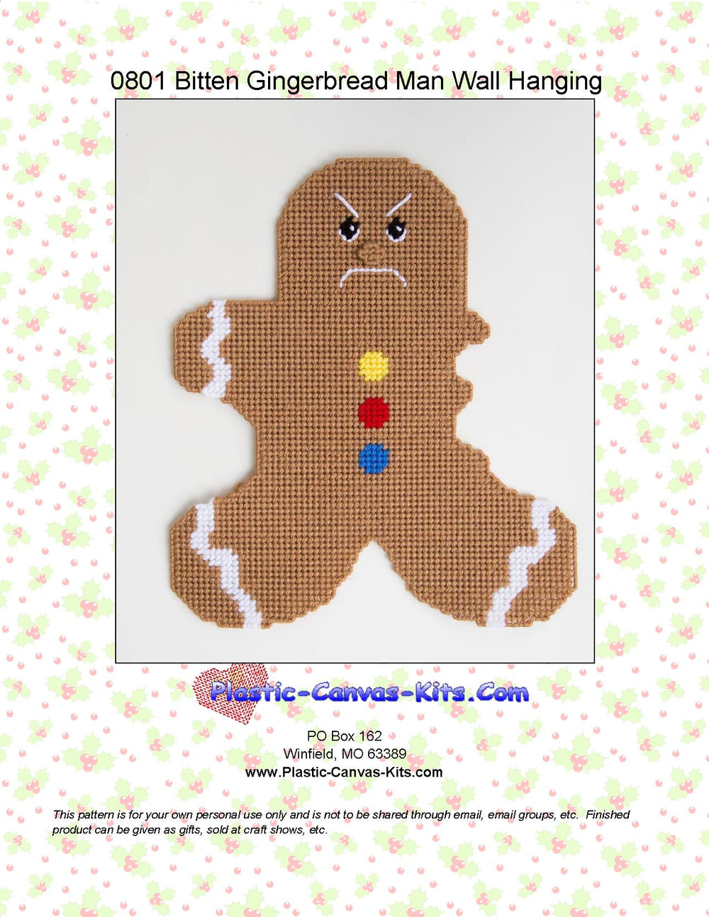 Bitten Gingerbread Wall Hanging