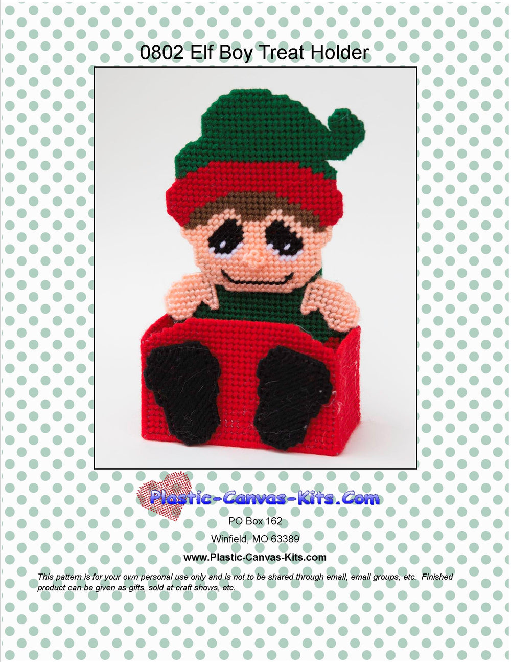 Christmas Elf Boy Treat Holder