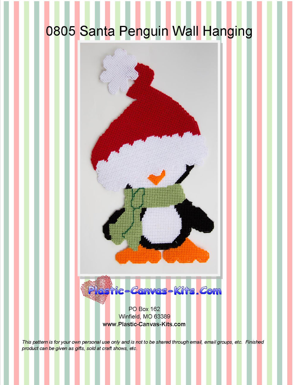 Santa Penguin Wall Hanging