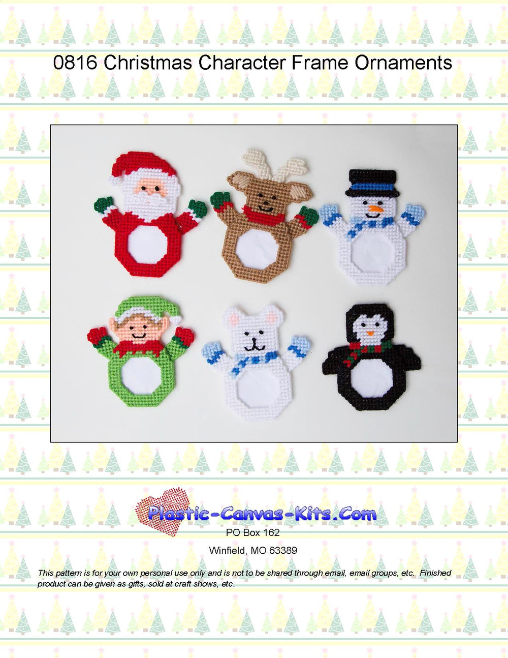 Christmas Character Frame Ornaments