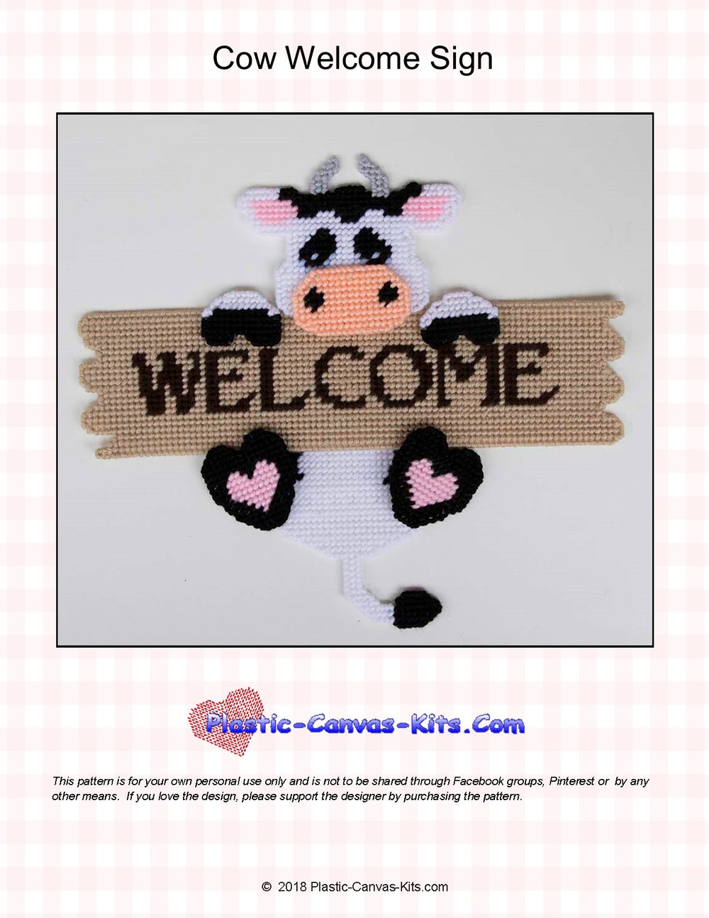 Cow Welcome Sign
