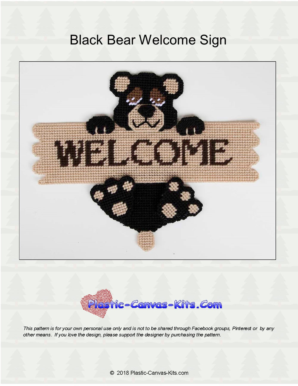 Black Bear Welcome Sign