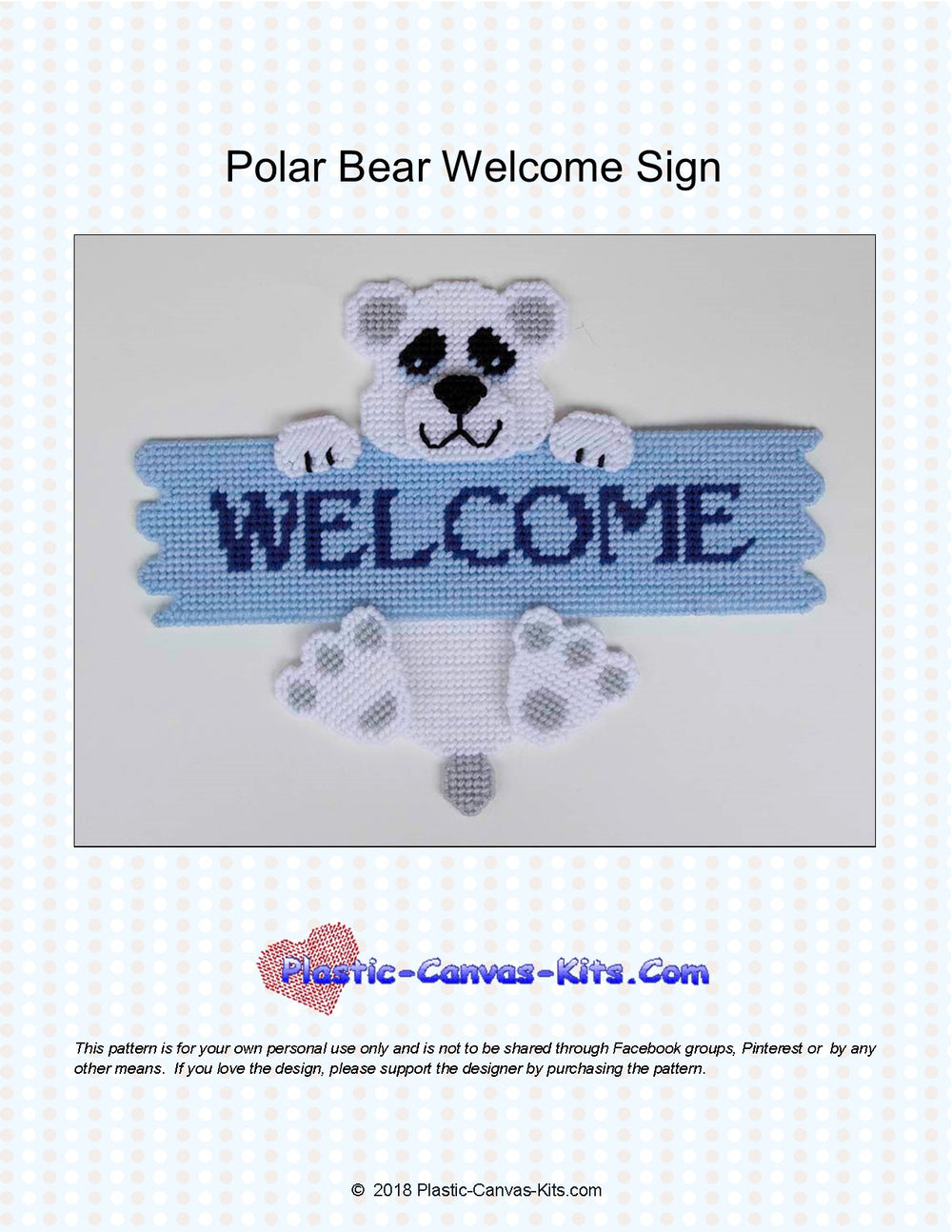 Polar Bear Welcome Sign