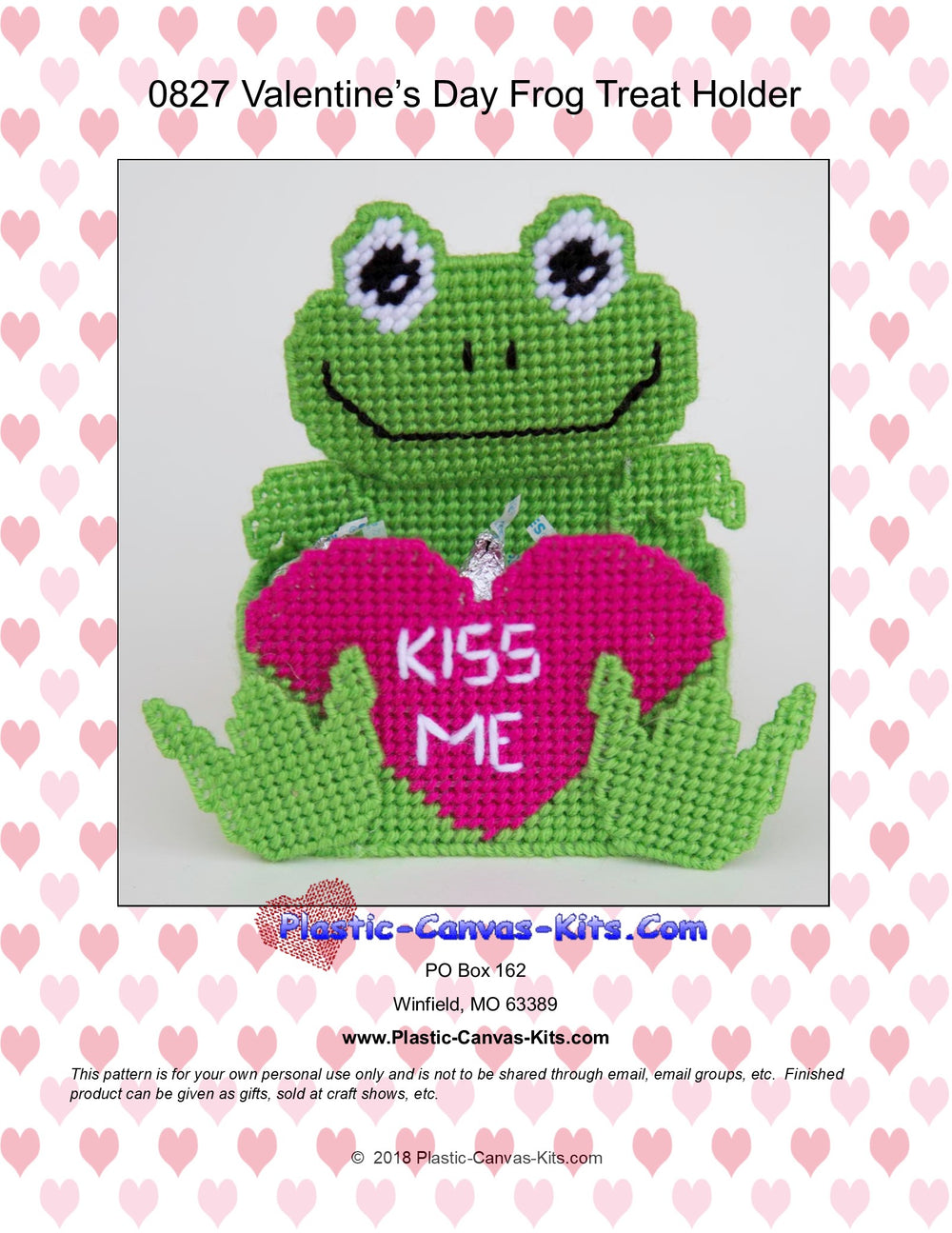 Valentine's Day Frog Treat Holder