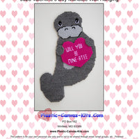 Valentine's Day Manatee Wall Hanging